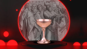 Communion cup depicting sacred ritual