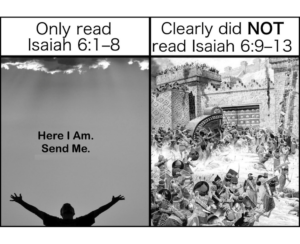 Isaiah 6:1-13 meme