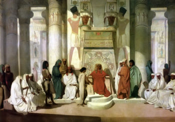 Painting of Joseph interpreting Pharaoh's dreams