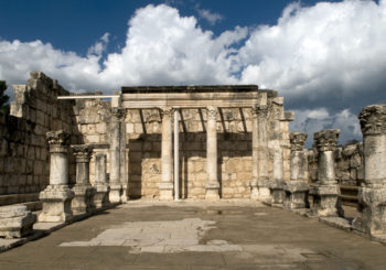 Ruins of the ancient Jewish synagogue at Capernaum